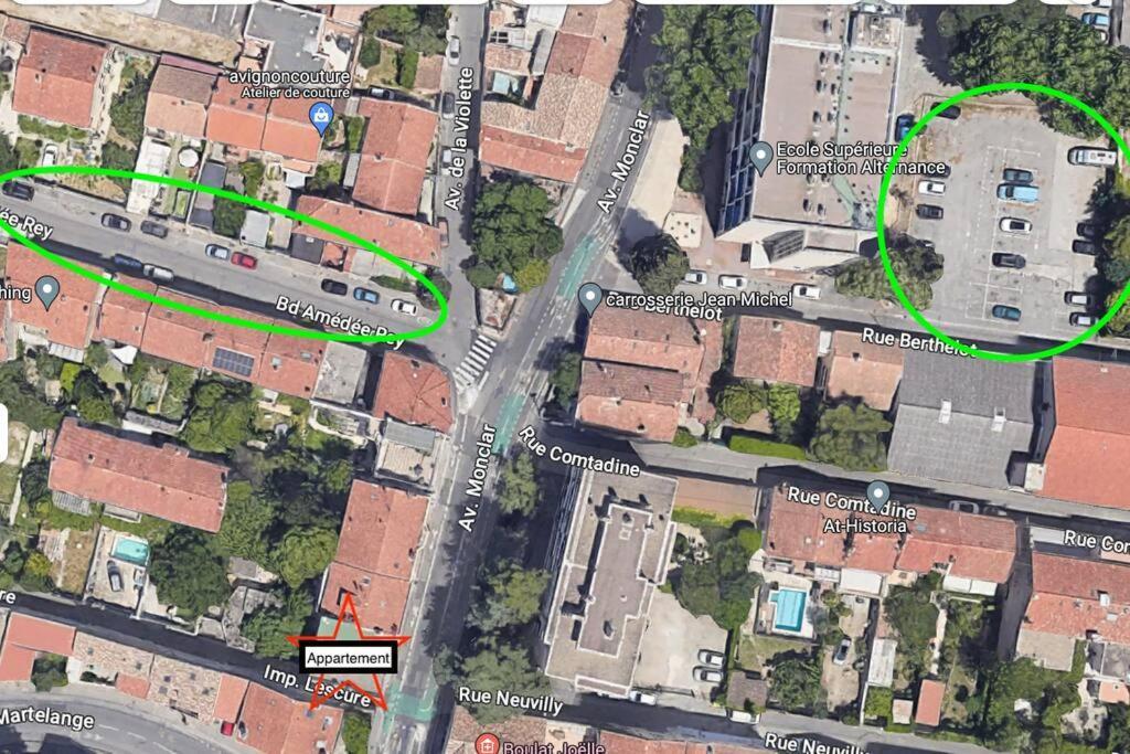 The Rooftop - Ac Clim - Wi-Fi - Parking Gratuit Dans La Rue Avignon Eksteriør bilde